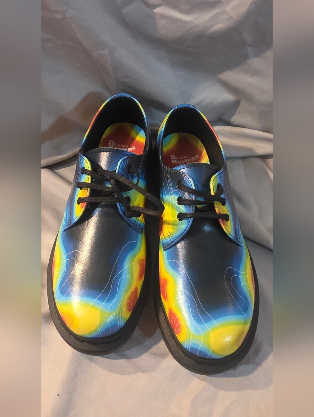 Dr Martens 1461 Genix Nappa Leather Oxford Shoes White Multi Women Size 7 NWOB - Picture 2 of 7